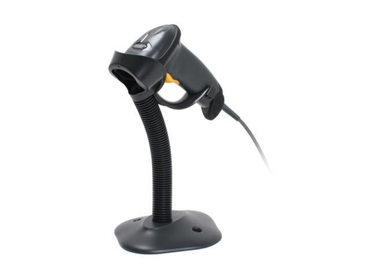 Zebra Symbol LS2208 Corded Handheld 1D Laser Barcode Scanner with Stand and USB Cable, Black