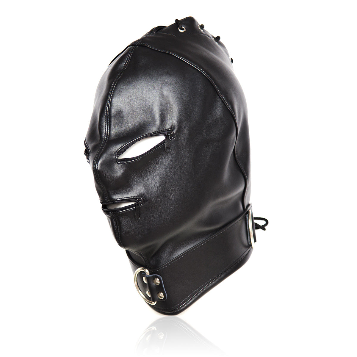 Black Leather Hood Leather Mask