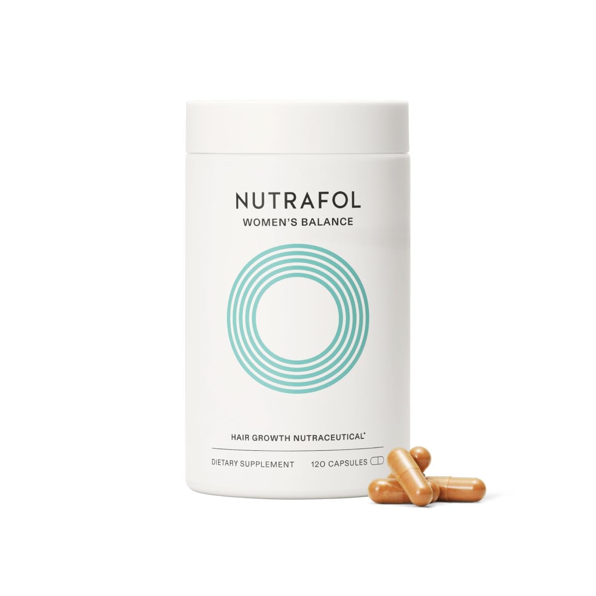 Nutrafol Women's Balance Hair Growth Supplements: Clinically proven for visibly thicker hair and improved scalp coverage. Recommended by dermatologists for women aged 45 and up. 1-month supply.